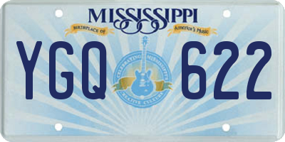 MS license plate YGQ622
