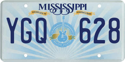 MS license plate YGQ628