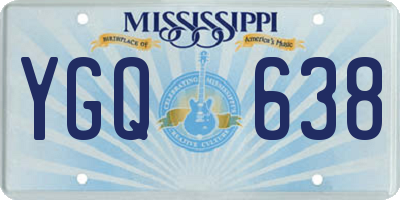 MS license plate YGQ638
