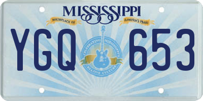 MS license plate YGQ653