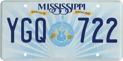 MS license plate YGQ722