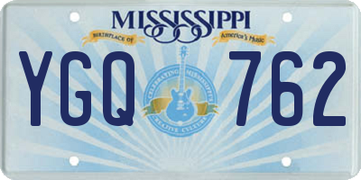 MS license plate YGQ762