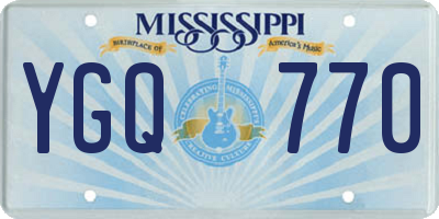 MS license plate YGQ770