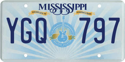 MS license plate YGQ797