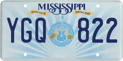 MS license plate YGQ822