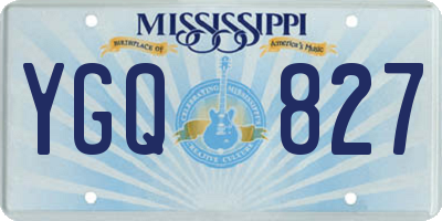 MS license plate YGQ827