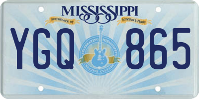 MS license plate YGQ865