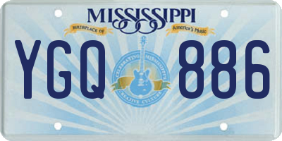 MS license plate YGQ886