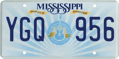 MS license plate YGQ956