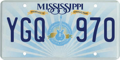 MS license plate YGQ970