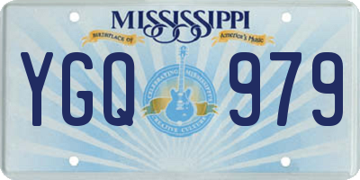 MS license plate YGQ979