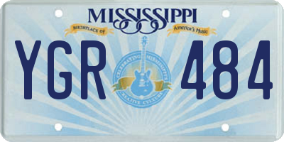 MS license plate YGR484