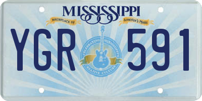 MS license plate YGR591