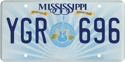MS license plate YGR696