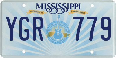 MS license plate YGR779