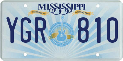 MS license plate YGR810