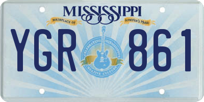 MS license plate YGR861