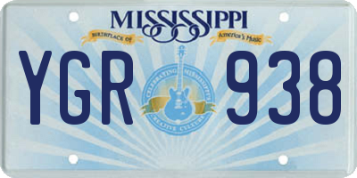MS license plate YGR938