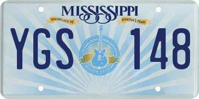 MS license plate YGS148
