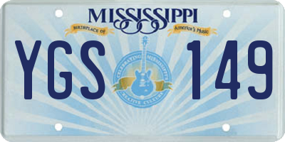 MS license plate YGS149