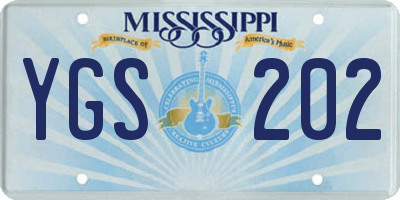 MS license plate YGS202