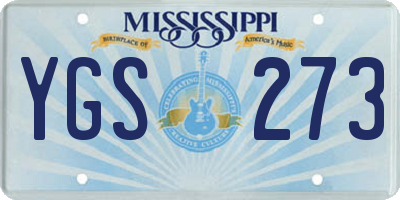 MS license plate YGS273