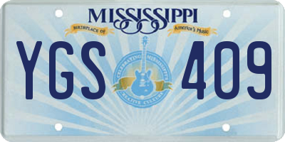 MS license plate YGS409