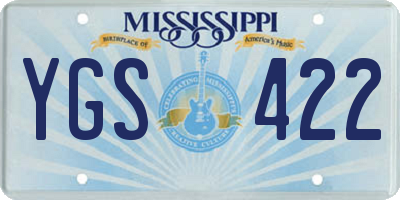 MS license plate YGS422
