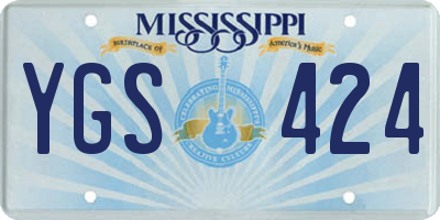 MS license plate YGS424