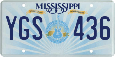 MS license plate YGS436