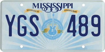 MS license plate YGS489