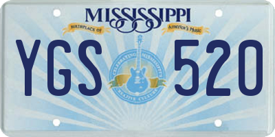 MS license plate YGS520