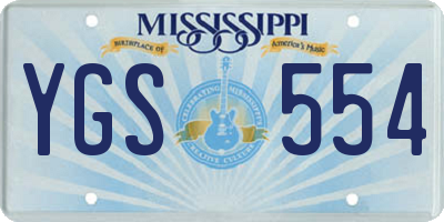 MS license plate YGS554