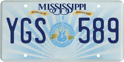 MS license plate YGS589