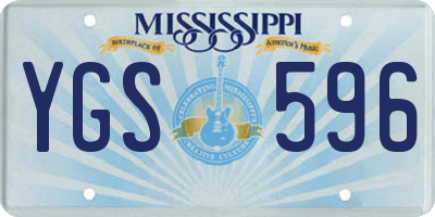 MS license plate YGS596