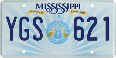 MS license plate YGS621