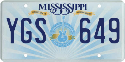 MS license plate YGS649