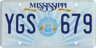 MS license plate YGS679