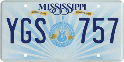 MS license plate YGS757