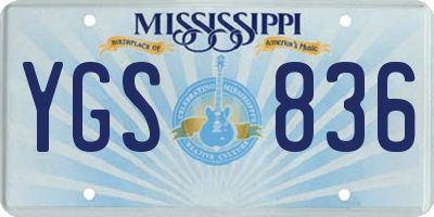 MS license plate YGS836