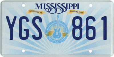 MS license plate YGS861