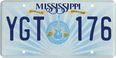 MS license plate YGT176