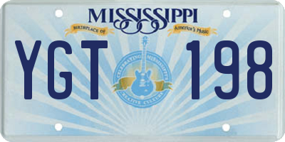 MS license plate YGT198