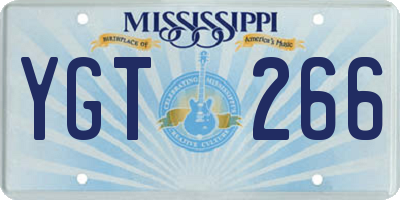 MS license plate YGT266