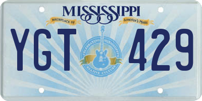 MS license plate YGT429