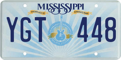 MS license plate YGT448