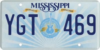 MS license plate YGT469