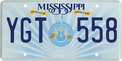 MS license plate YGT558