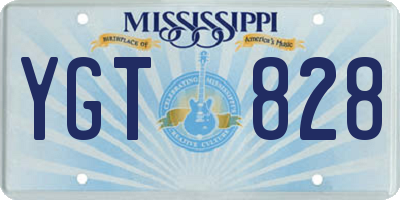MS license plate YGT828