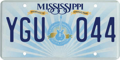 MS license plate YGU044